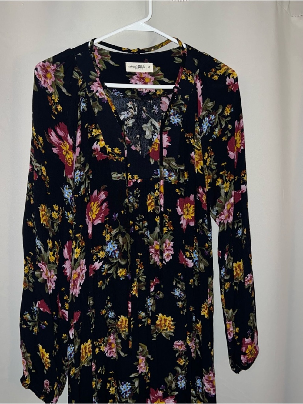 NATURAL LIFE - Rowan Women's Navy Floral V-Neck Maxi Dress